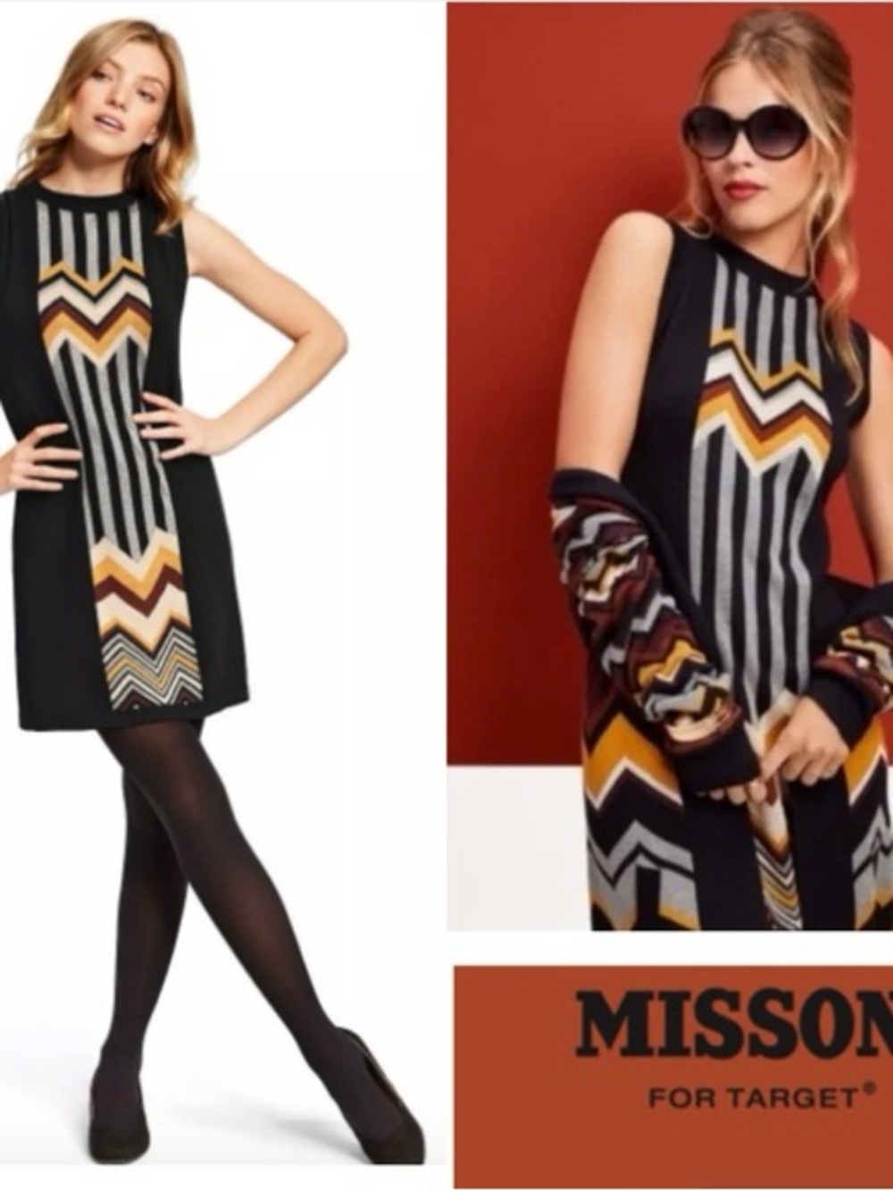 Missoni for Target Rayon black Aztec sleeveless sweater dress